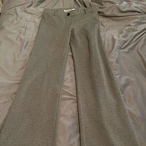 Brown herringbone dress pant yoga pants